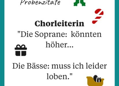 19. Adventstürchen - Probenzitate Kritik und Fallrückzieher-Lob