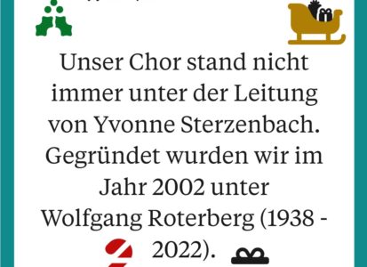 21. Adventstürchen - Wusstet ihr schon... CES-Chorleitung