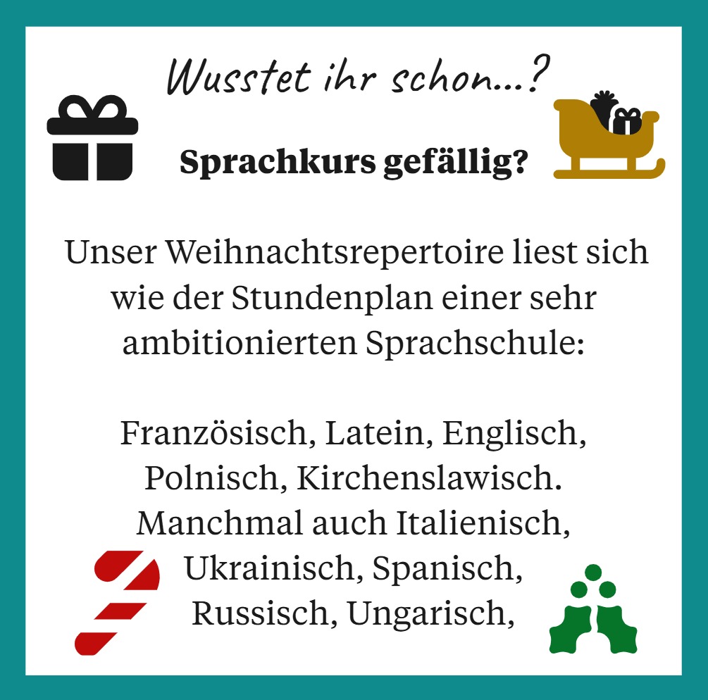 9. Adventstürchen - Sprachkurs gefälligst?